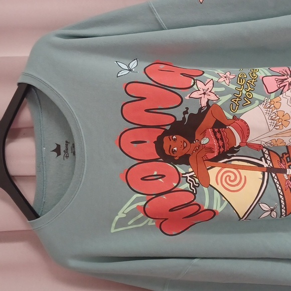 Disney Moana Doodle Portrait Women's Crewneck Sweatshirt, Unisex, Like New, 3XL - Picture 3 of 14